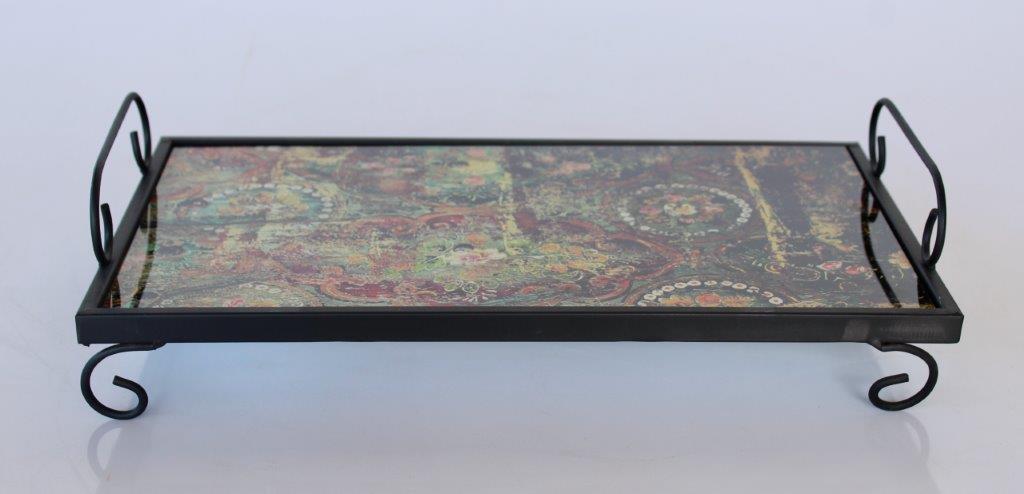 Metal Floral Tray On Feet